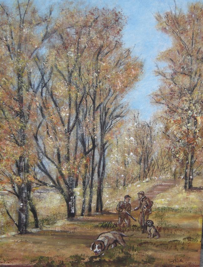 La chasse et paysage d'automne.JPG